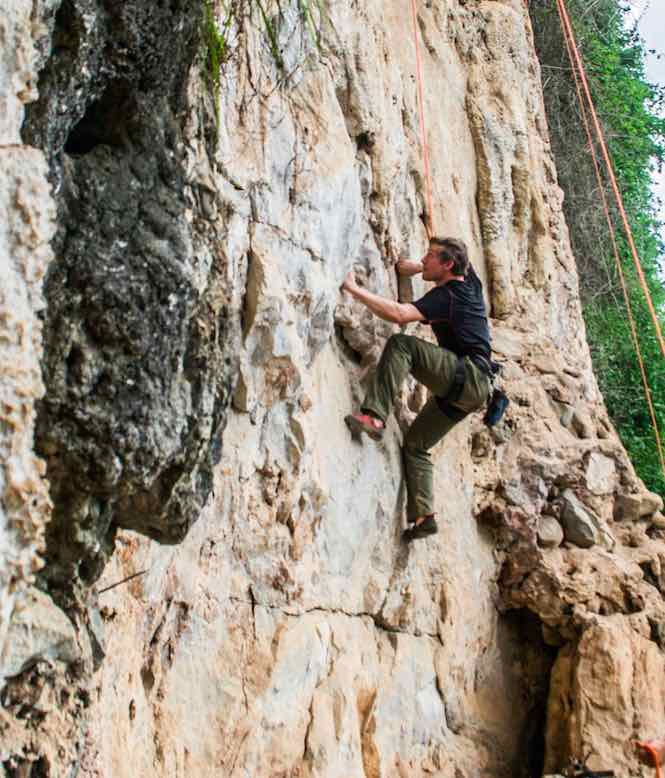 Climbing in Laos