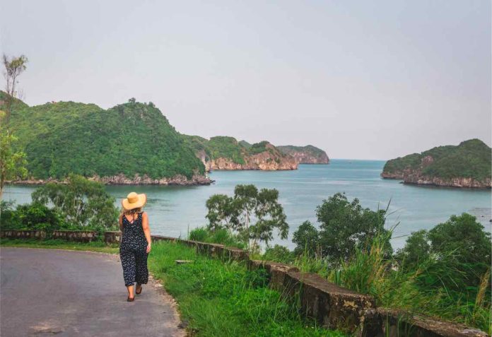 Walking on Cat Ba Island Vietnam