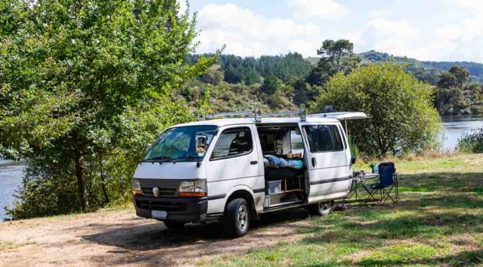 Best Freedom Camping Spots: North Island New Zealand Self contained van at Little Waipa